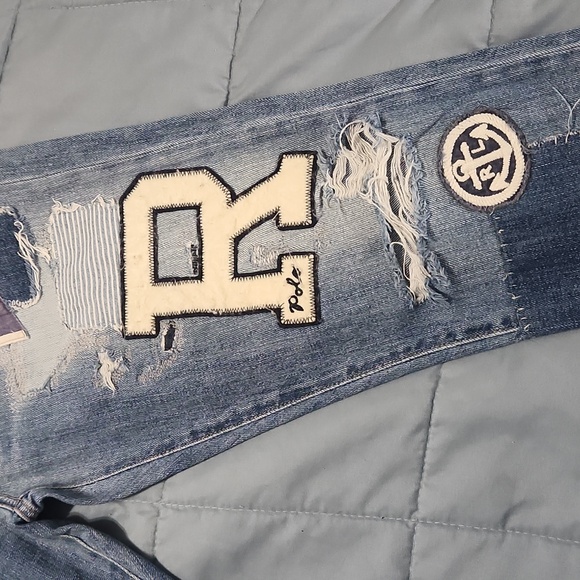 Polo by Ralph Lauren Blue Distressed Women's Jeans - Picture 12 of 17